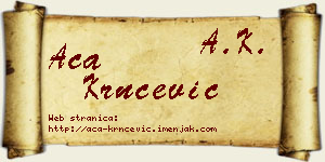 Aca Krnčević vizit kartica